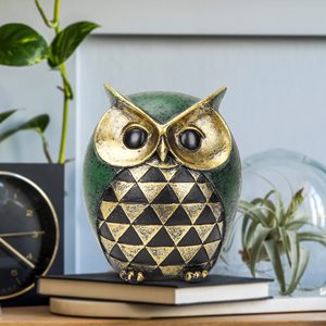 Statue en céramique hibou Art Déco Leekung, décoration d'intérieur, figurines pour chambre à coucher, <span class=keywords><strong>salon</strong></span>, bureau, support TV, sculpture animale, cadeau pour les oiseaux - Product Image 4