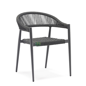 (E7071R) <span class=keywords><strong>Fauteuil</strong></span> de jardin en <span class=keywords><strong>aluminium</strong></span> et corde, style design moderne - Product Image 1