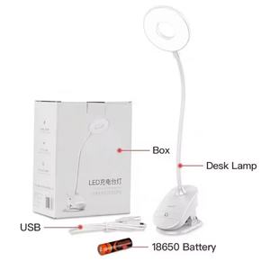 Lámpara de Mesa Flexo LED, Lámpara de Escritorio Táctil con Clip, Lámpara de Estudio con Lupa, Lámpara de Escritorio USB con Cuello de Cisne, Recargable con Batería 18650 - Product Image 6