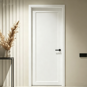 Puerta de Aluminio y Madera de Diseño Geométrico de Lujo Ligero para Sala de Estar, Dormitorio, Decoración Interior del Hogar, Puerta de Seguridad - Product Image 1