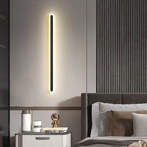 Hiện Đại Tối Giản Phòng Khách Bắc Âu Nghệ Thuật Sáng Tạo Phòng Ngủ Đầu Giường Cảm Ứng Điều Khiển 40 60 80 100 120Cm <span class=keywords><strong>LED</strong></span> Tuyến Tính Tường Đèn - Product Image 3