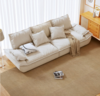 Canapé modulaire en tissu de lin doux et simple, meubles de salon, chaise longue, canapé-lit lavable, ensemble de canapé modulaire d'angle
