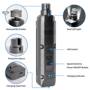 مطحنة احترافية كهربائية قابلة لإعادة الشحن بسرعة 2 بدون ألم للكلاب الأليفة مبرد أظافر مبرد أظافر للكلاب مزود بضوء LED 2 - Product Image 2