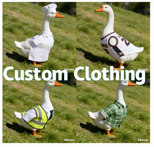 تماثيل راتنجية على شكل إوزة بيضاء بطول 25 و15 و6 بوصات، قابلة للتغيير وارتداء ملابس مختلفة، للديكور - Product Image 5