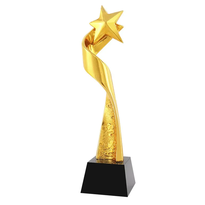 Hot Selling Uniek Ontwerp Goud Kleur Crystal Star Vorm Trofee Sport Awards Voor Souvenir