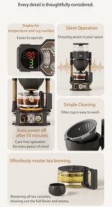 WING KWONG Factory Home Electric Drip <strong>Coffee</strong> <strong>Makers</strong> Automatic <strong>Coffee</strong> Machine Espresso Machine Tea <strong>Maker</strong> with Glass Pot - Product Image 4