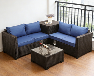 Housses classiques imperméables en PE pour tables, chaises et canapés en osier et rotin, idéales pour les loisirs en extérieur - Product Image 2