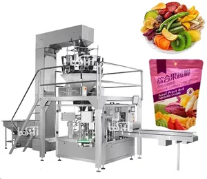 Máquina automática de envasado de alimentos vertical de dulces de frijoles de chocolate de alta precisión/máquina de envasado de bolsas de almohada de aperitivos de patatas fritas