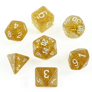 Wholesale Rpg Board Game 7pcs Polyhedral <strong>Dice</strong> <strong>Set</strong> 28g Dnd Transparent Glitter galaxy Resin Dices for Casino Dungeons and Dragons - Product Image 4