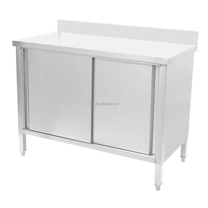 Restaurant Industrial Square Tube Stainless Steel 201 304 <b>Work</b> <b>Table</b> with Backsplash T2g Brand - Product Image 1