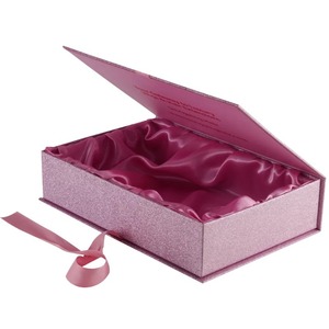 <b>Pink</b> Custom Logo Colorful Printed Fancy Paper Cardboard Luxury <b>Gift</b> <b>Box</b> with Ribbon - Product Image 1