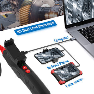 8,0mm Videos kop 1080P Industrielle Ent-Endoskop kamera mit zwei Objektiven und LED 2-Wege-180-Grad-Gelenkop für Android - Product Image 5