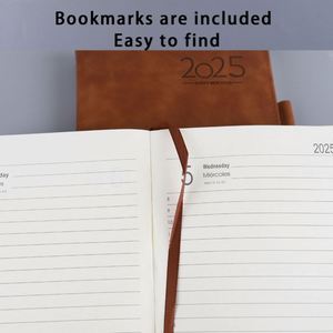 Agenda 2025 al por Mayor, Tapa Dura de Cuero PU A5, Personalizable con Logotipo, Organizador Diario, Semanal y Mensual, 80 Hojas, Cuaderno de Notas Escolar - Product Image 3