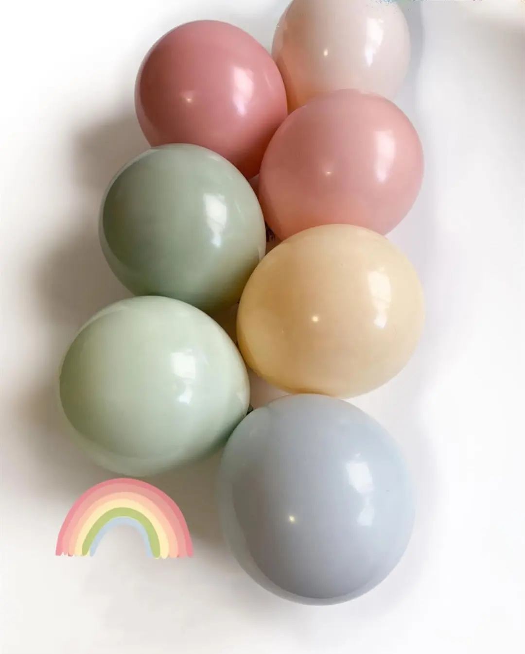 Macarons Cream Retro Dubbele Gevulde Latex Ballonnen Voor Verjaardag Baby Shower Party Garden Windows Anniversary Decoratie