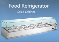 Vitrine Réfrigérée Commerciale en Acier Inoxydable pour Salades – Comptoir Réfrigéré pour Restaurants
