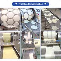 Machine automatique à petit prix pour la fabrication de lumpias philippins, de petites crêpes pakistanaises et de rouleaux de printemps, livrée à Shanghai