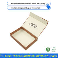 Boîte d'emballage en carton recyclable avec logo personnalisé, boîte rigide en papier magnétique, boîte cadeau pliante de luxe avec couvercle magnétique