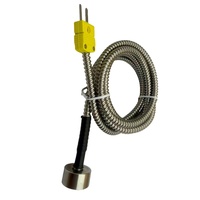 Sonde de thermocouple de type K à capteur magnétique PT100 avec tuyau flexible en métal pour la détection de température industrielle