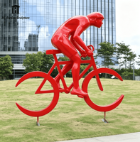 Sculpture de sportive en FRP sur mesure, grande taille, figurine de joueur de basket-ball, athlète en course, statue pour la décoration de la maison, du jardin, du club ou de la salle de sport
