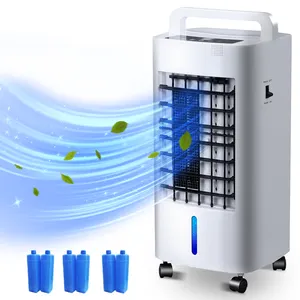 Corpo plástico de carga solar do refrigerador de ar evaporativo para o quarto de casa, refrigeradores de ar AC ou DC com controle remoto