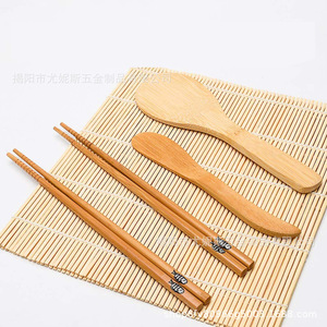 Herramientas Creativas para Hacer <span class=keywords><strong>Sushi</strong></span>, Esterilla para Enrollar, Cuchillo de Bambú, Cuchara para Arroz, Juego de 4 Piezas, Molde para Bolas de <span class=keywords><strong>Sushi</strong></span>, Combinación Libre DIY - Product Image 5