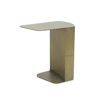 Table d'angle en métal en forme de C, style minimaliste, pour salon, table d'appoint vintage pour canapé, table à thé ou à café, chambre d'hôtel