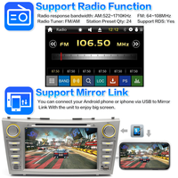 Radio Estéreo para Auto con Reproductor de CD Integrado 2DIN para Camry 2007-2011, Apple CarPlay y Android Auto Inalámbricos para el Tablero