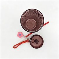 Gobelet mignon et écologique de 700 ml, bouteille d'eau sans BPA de qualité alimentaire avec paille, poignée et couvercle avec boucle de suspension