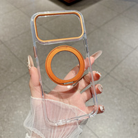Étui de téléphone en métal 360° de haute qualité pour iPhone 16 15 Plus 13 14 17 18 Pro Max, recharge magnétique sans fil, coque transparente