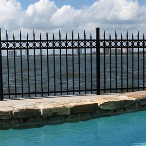 Grilles en acier de couleur de 7 pieds 8 pieds de haut Mur de limite Feuille de jardin Clôture tubulaire de piscine - Product Image 1