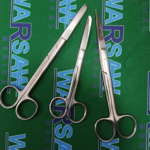 Ciseaux chirurgicaux en acier inoxydable, manuel d'utilisation standard, BL/BL SH/SH SH/BB, droits et courbés, réutilisables, WARSAW MEDICAL WM-SS-01 - Product Image 1