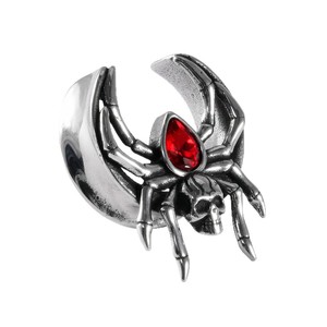 Tunnel d'oreille en acier inoxydable rétro rouge en forme de goutte d'eau avec zircon, style araignée, en U, pour l'expansion de l'oreille, intégré pour la perforation de l'lobes auriculaires - Product Image 5