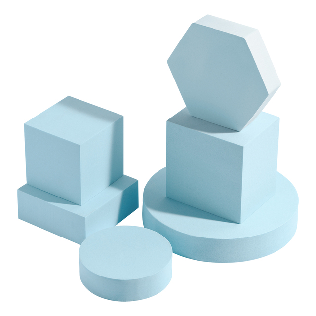 Selens Photography Props Cube Foam Geometry Posing Props Solid Blocks Geometric Shape for Jewelry Cosmetics Accessories Decorate