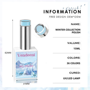 Vendeeni أحدث طلاء جيل شتوي 36 لونًا مجموعة صندوق هدايا مع كتاب ملون فريد TPO HEMA OEM مجاني طلاء أظافر جيل شتوي - Product Image 3