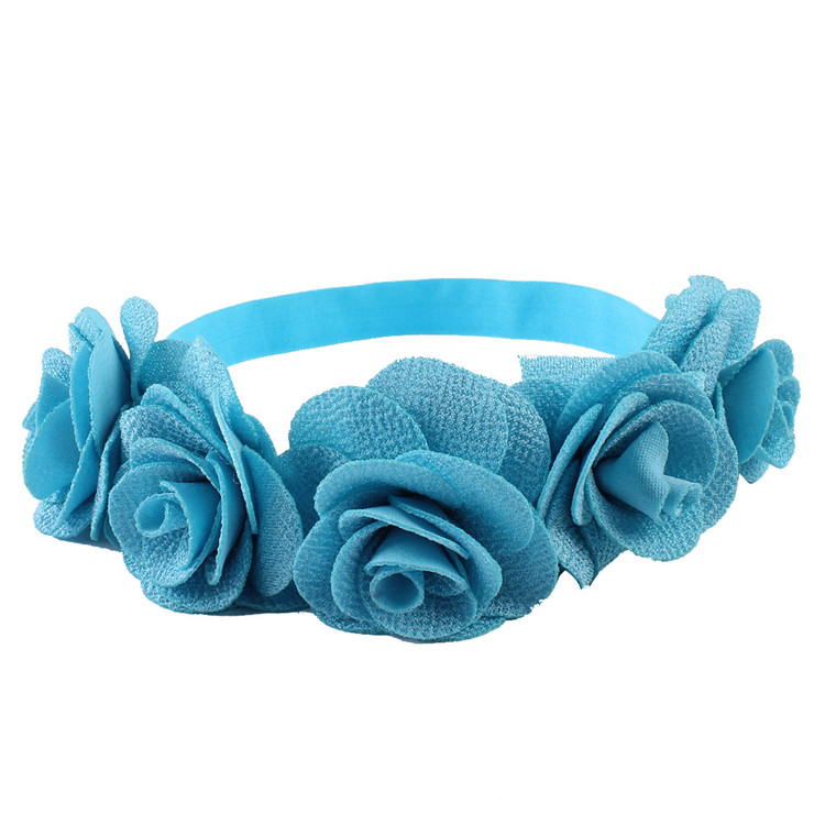 Mode Chiffon Blue Band Haar verlängerungen Mädchen Zubehör Baby Haarband Material