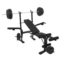 Banc de musculation commercial WENDY avec poids, banc de presse, rack de squat pour la musculation à domicile