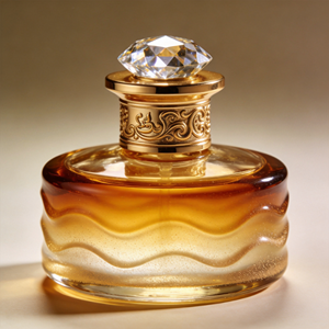 Botella de Perfume de Vidrio de Lujo con Forma de Ola, con Pulverizador Dorado, Botella de Perfume de Vidrio Vacía en Degradado Ámbar - Product Image 6