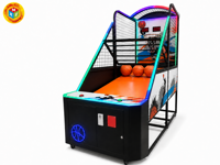 Machine de basket-ball d'arcade LED Shoot & Score 255x100x250 cm pour centre commercial FEC