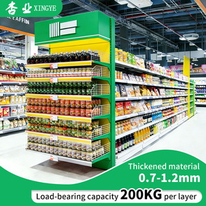 ราคาโรงงาน ชั้นวางสินค้าซุปเปอร์มาร์เก็ตแบบกอนโดลา รับน้ำหนักได้ 200 กก. แบบด้านเดียว/สองด้าน ชั้นวางโชว์ขนมสำหรับร้านสะดวกซื้อ - Product Image 1