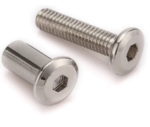 Raccords de quincaillerie en acier personnalisables OEM boulons de connecteur de joint de meubles du fabricant chinois écrous d'insertion de manchon de finition unie - Product Image 3