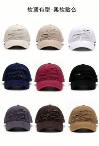 Casquette de baseball déchirée personnalisable avec logo brodé 3D, nouvelle collection, pour femmes et hommes, tendance, effet usé - Product Image 2