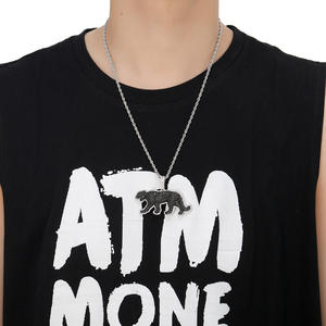 Collar con Colgante <span class=keywords><strong>de</strong></span> Pantera Negra, Estilo Hip Hop, Chapado en Oro, con Incrustaciones <span class=keywords><strong>de</strong></span> Piedras - Product Image 5