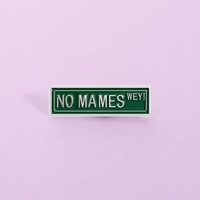En gros Nouveauté 2026 Broches et épingles créatives et mignonnes en métal, motif dessin animé, signe d'avertissement vert et noir, sans nom, accessoires et badges