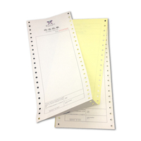 Facture pro forma autocopiante continue NCR pour hôtel avec série Papier personnalisé écologique 7.5 "par 11" Perfed avec 1 col et 2 rangées