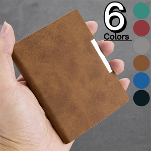A7 siêu mini Pocket máy tính xách tay với PU Leather trường hợp xoắn ốc Tạp Chí cuốn sách cho các trường học & Quà Tặng Chủ Đề may RÀNG BUỘC - Product Image 3
