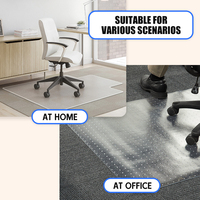 Alfombrillas para Sillas de Computadora, Protector de Fatiga para Pisos, Alfombrillas de PVC para Sillas de Escritorio para Alfombras, Plástico Transparente Personalizado para el Hogar, la Oficina, Moderno DK