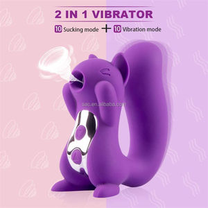SacKnove Dispositivos de Succión de Pezones, Masturbadores Vibrantes, Masajeador, Ardillas Rojas y Púrpuras, Vibrador, Juguetes Sexuales para Mujer - Product Image 3