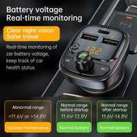 BT 5.1 lecteur MP3 de voiture avec 5V 2 USB LED transmetteur FM sans fil PD24W chargeur lecteur de musique pour véhicules