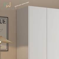 Armoire de chambre autoportante avec options de portes battantes et coulissantes, quincaillerie de support complète, montage facile, meuble personnalisé