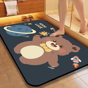 Tapis de sol rectangulaire en caoutchouc <span class=keywords><strong>pour</strong></span> salle de bain, antidérapant, absorbant l'eau, séchage rapide, <span class=keywords><strong>pour</strong></span> l'entrée des toilettes - Product Image 3